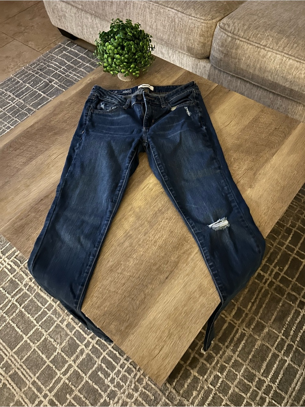 Sonoma Dark Blue Women's Distressed Jeans - Brand Unspecified